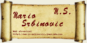 Mario Srbinović vizit kartica